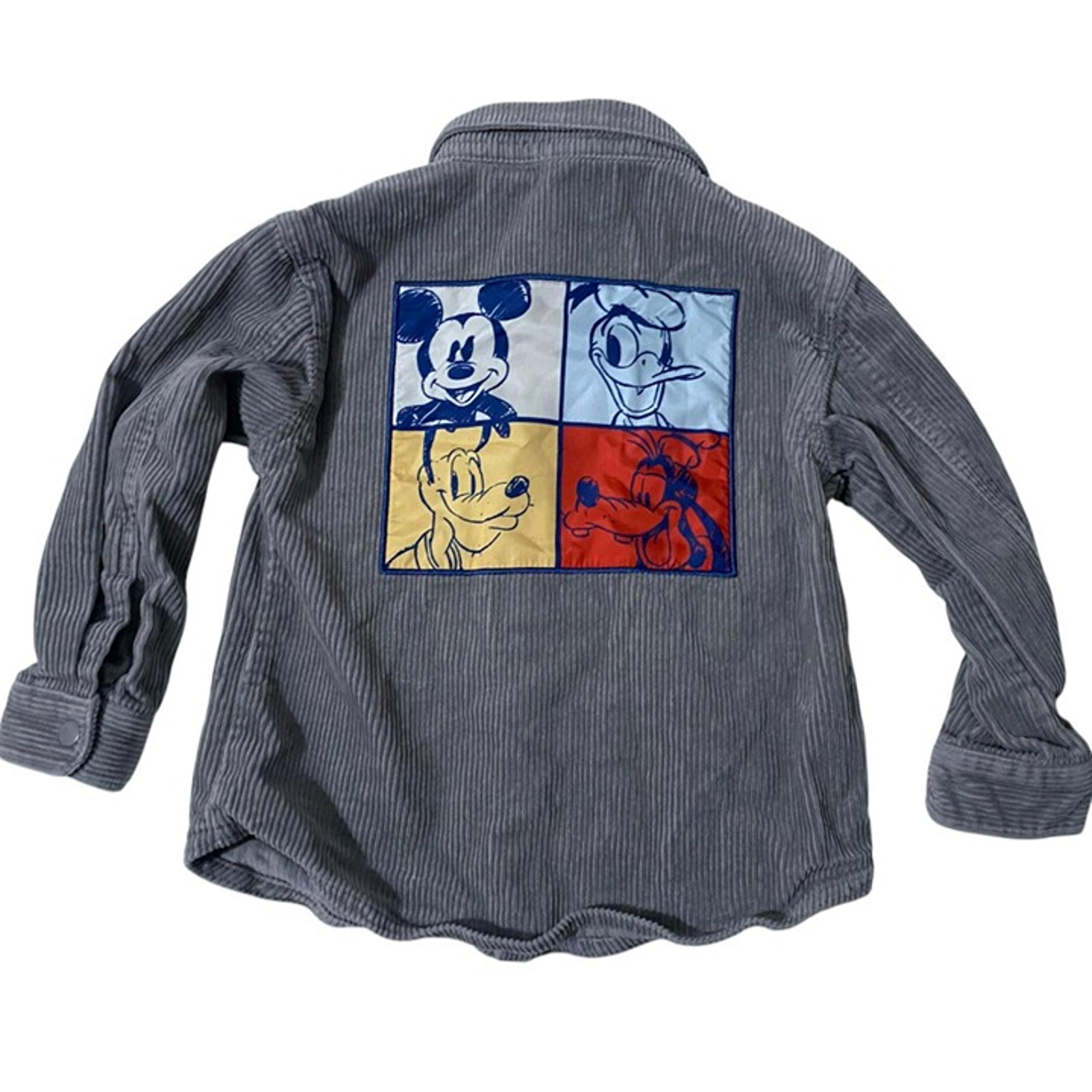 Mickey Mouse Donald Goofy Pluto Corduroy Shacket Jacket Shirt 4T