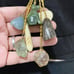Rare Vintage Runway VOGUE Signed Semi Precious Stones Charm Necklace