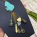 Rare Vintage Runway VOGUE Signed Semi Precious Stones Charm Necklace