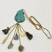 Rare Vintage Runway VOGUE Signed Semi Precious Stones Charm Necklace