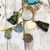 Rare Vintage Runway VOGUE Signed Semi Precious Stones Charm Necklace