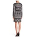 Calypso St. Barth Long Sleeve Silk Dress Black Grey White Size Medium