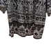 Calypso St. Barth Long Sleeve Silk Dress Black Grey White Size Medium