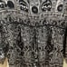 Calypso St. Barth Long Sleeve Silk Dress Black Grey White Size Medium