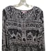 Calypso St. Barth Long Sleeve Silk Dress Black Grey White Size Medium