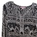 Calypso St. Barth Long Sleeve Silk Dress Black Grey White Size Medium