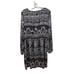 Calypso St. Barth Long Sleeve Silk Dress Black Grey White Size Medium