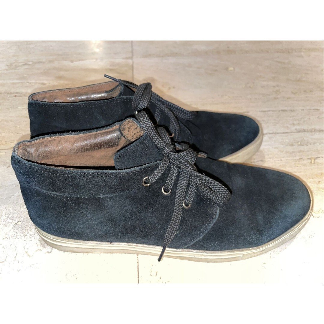 Burberry Black Suede Laced Up Shoes Size 43 US 10 Men