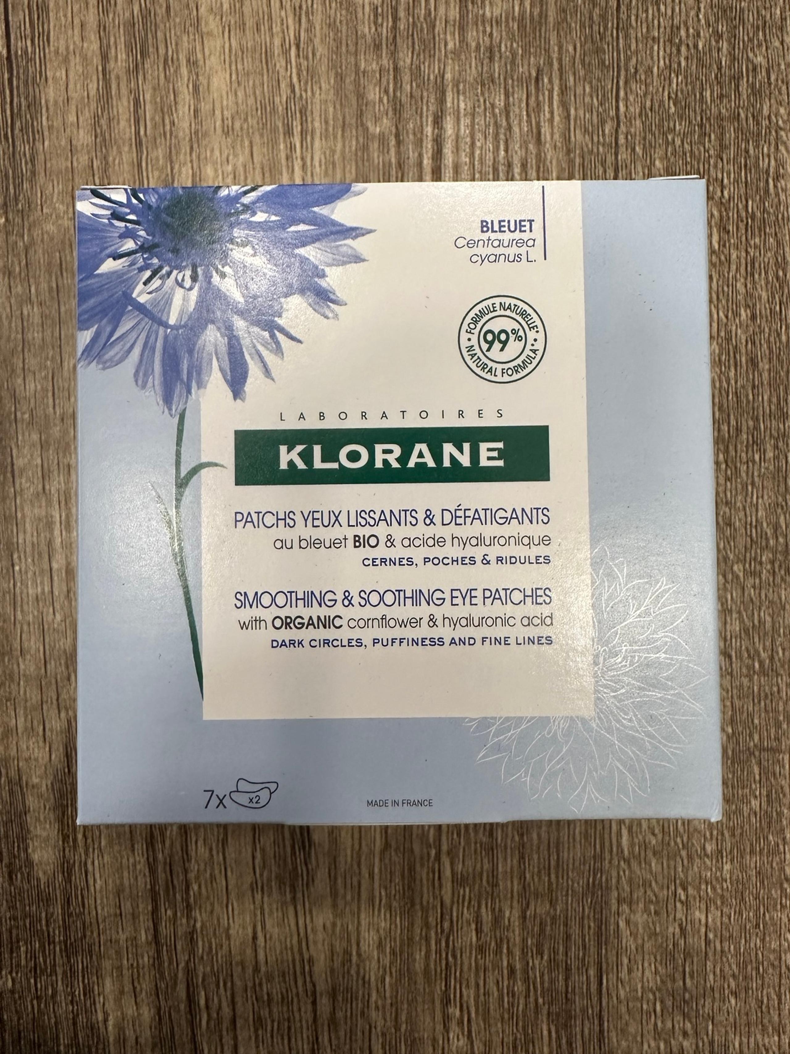 Klorane Smoothing & Soothing Eye Patches 7 Pack New in Box