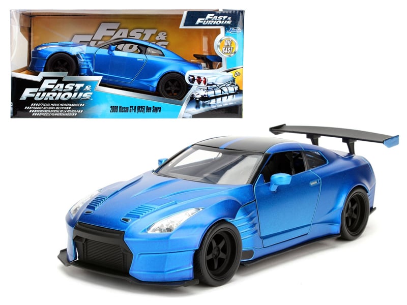 Brian's 2009 Nissan GTR R35 Blue Ben Sopra Fast & Furious Movie 1/24 Diecast M