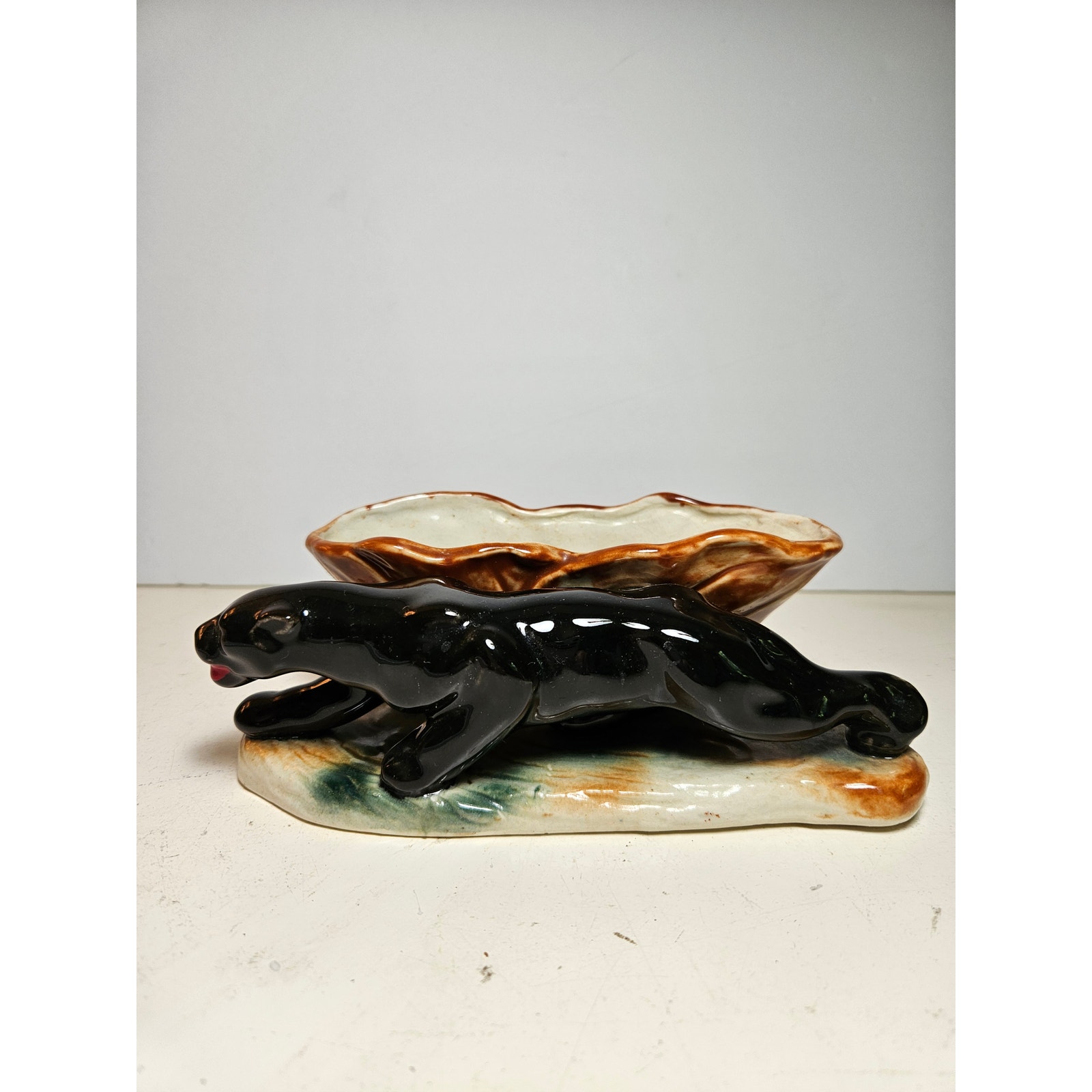 Vintage 1950s Black Panther Planter