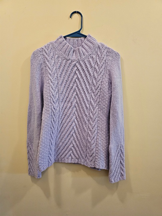 Women's Irelands Eye Sweater Wool Cashmere Light Purple Size Small