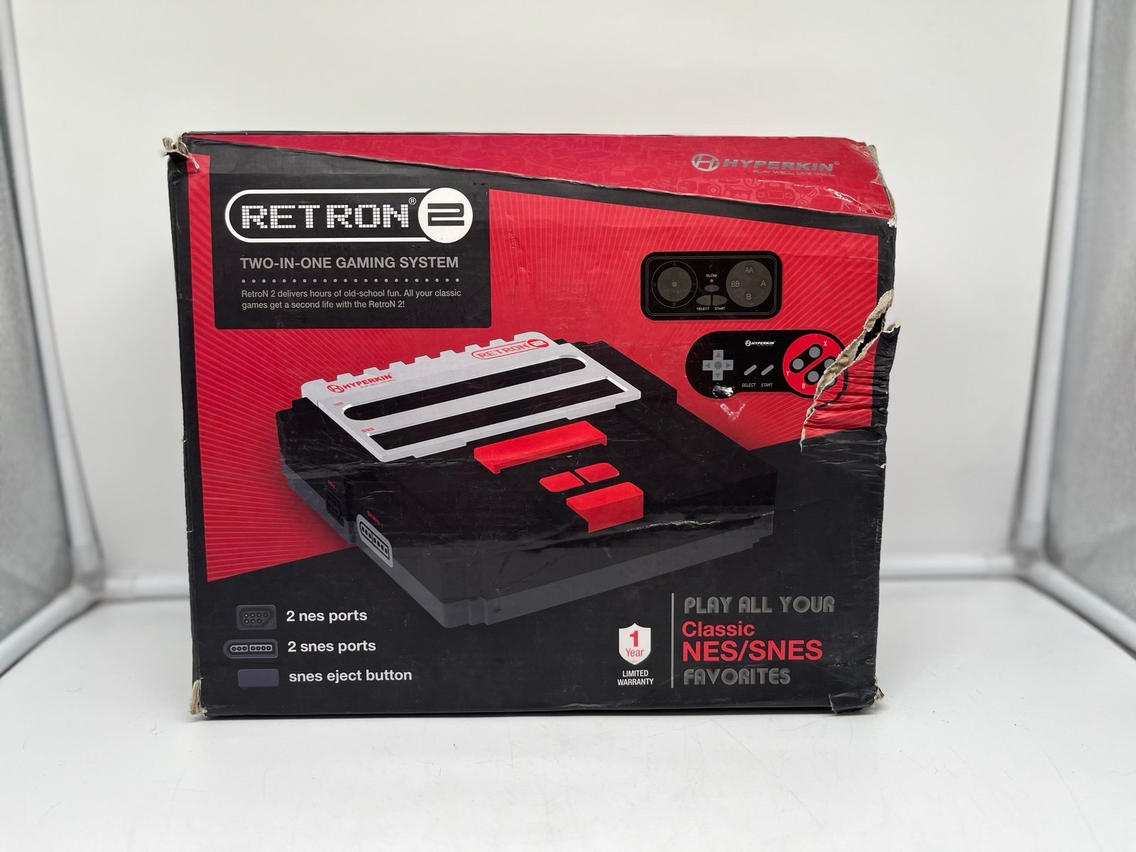 Black Hyperkin RetroN 2, 2-in-1 Console, Retro Gaming