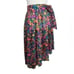 Oscar de la Renta Black Bright Floral Print Swimsuit Cover-Up Sarong Skirt