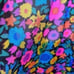 Oscar de la Renta Black Bright Floral Print Swimsuit Cover-Up Sarong Skirt