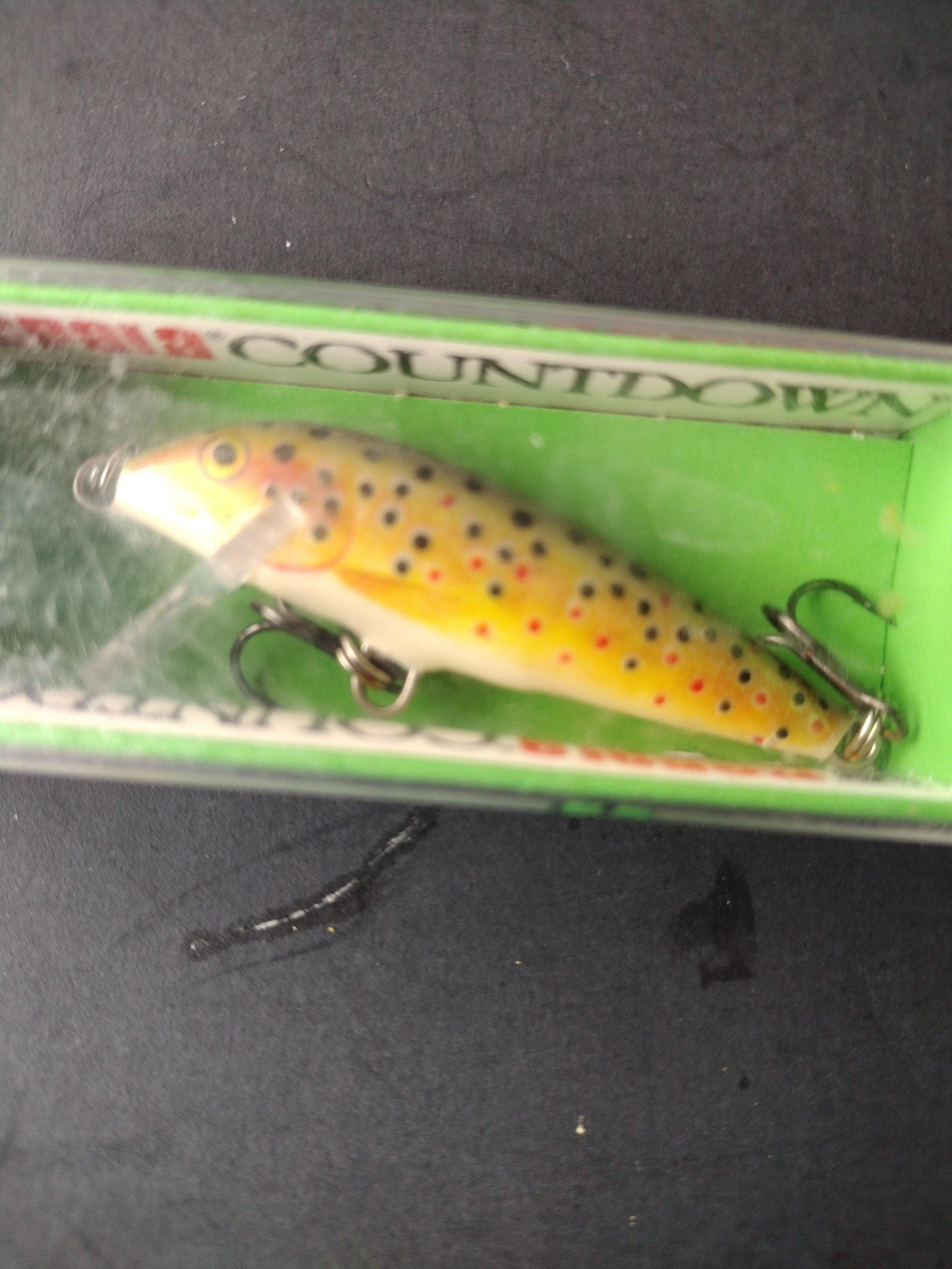 Vntg rapala countdown made in balsa,Finland  brown trout model cd05 tr