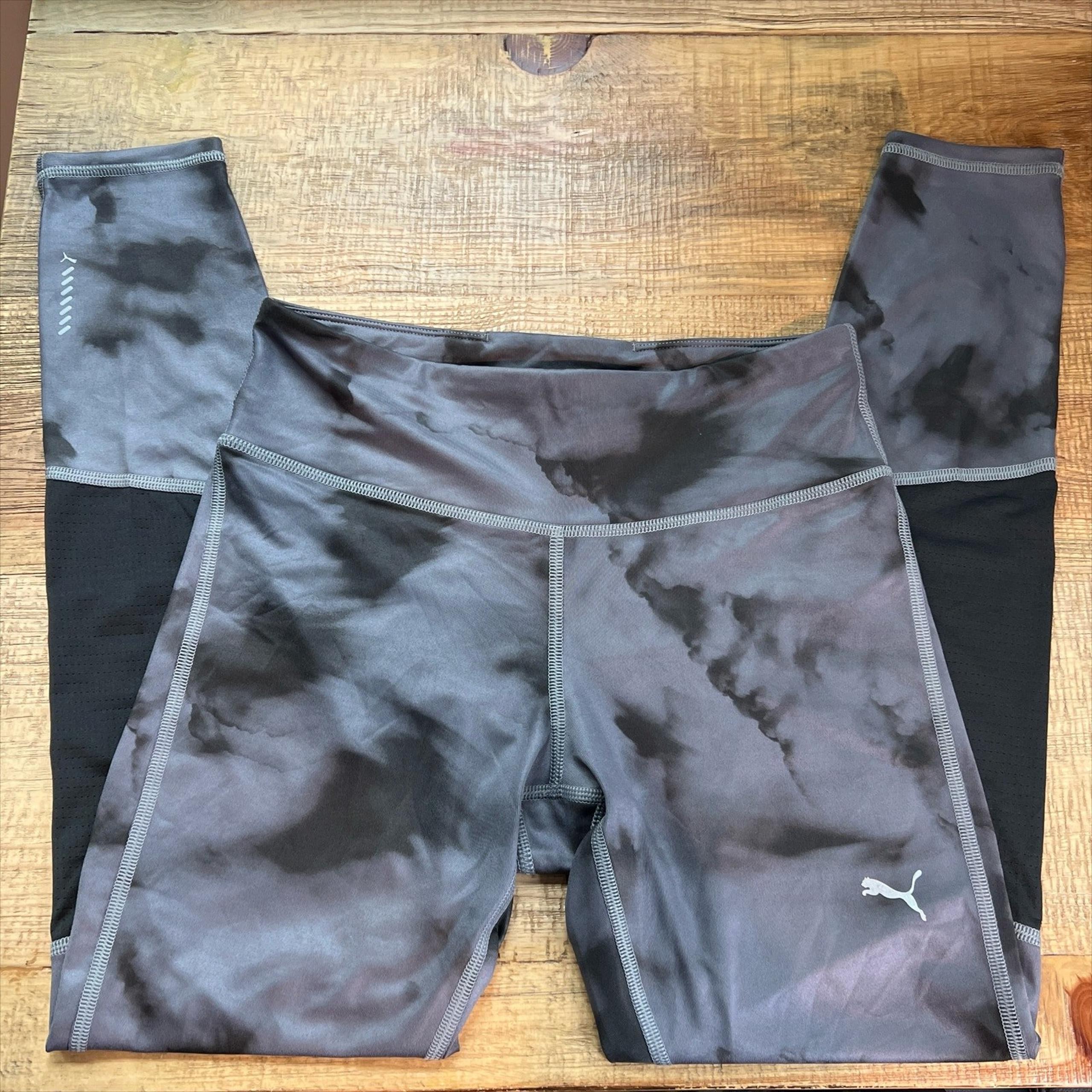 New! Puma Run Favorite DryCell 7/8 Leggings Size SMALL Gray Black NWT