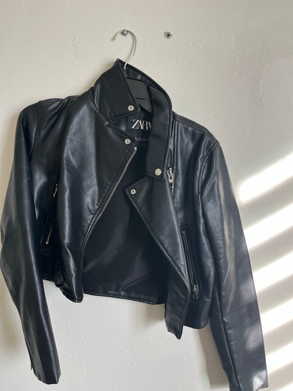 Black leather jacket