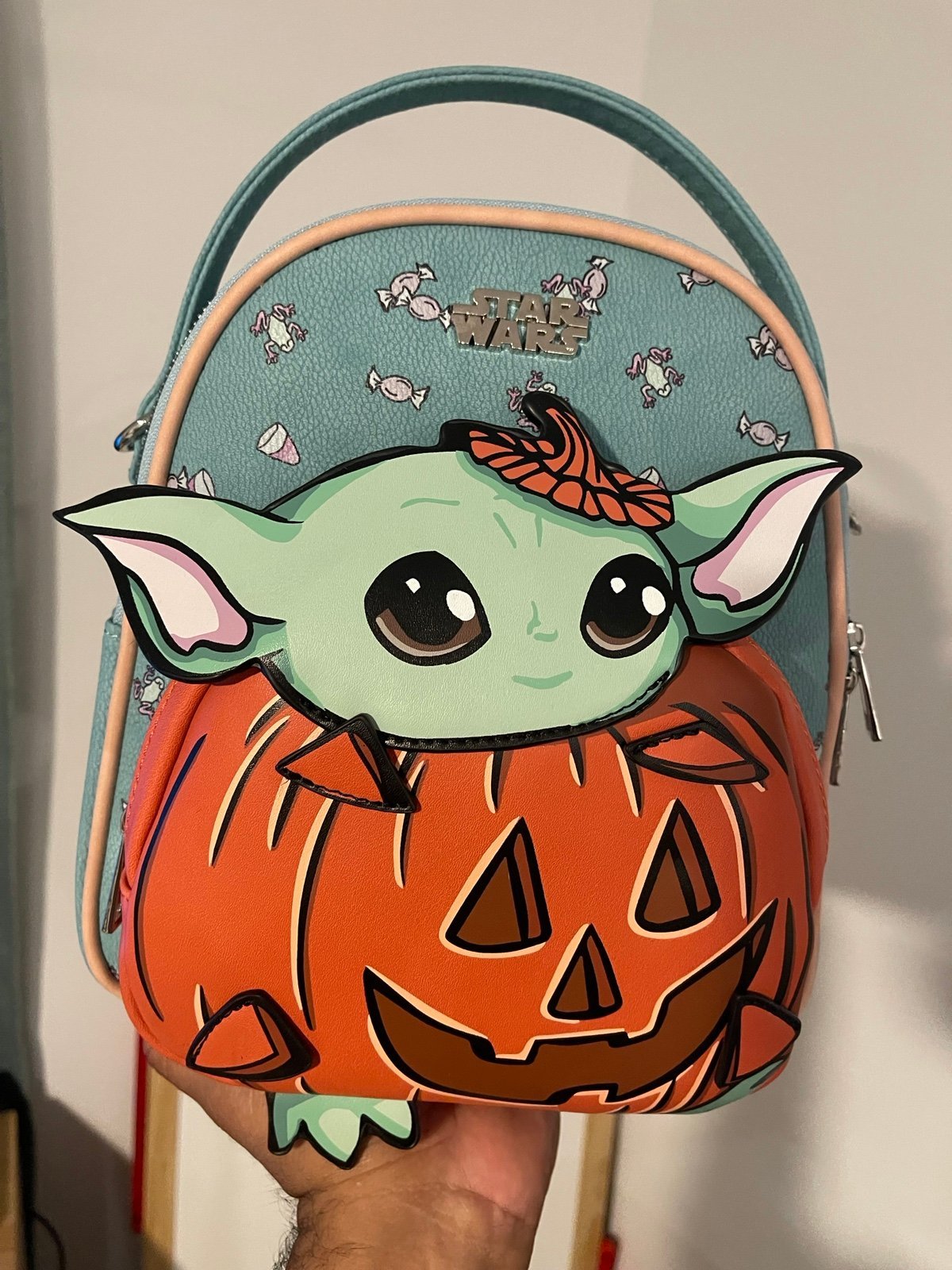 Pumpkin Grogu Mandalorian Mini Backpack Halloween Loungefly Disney