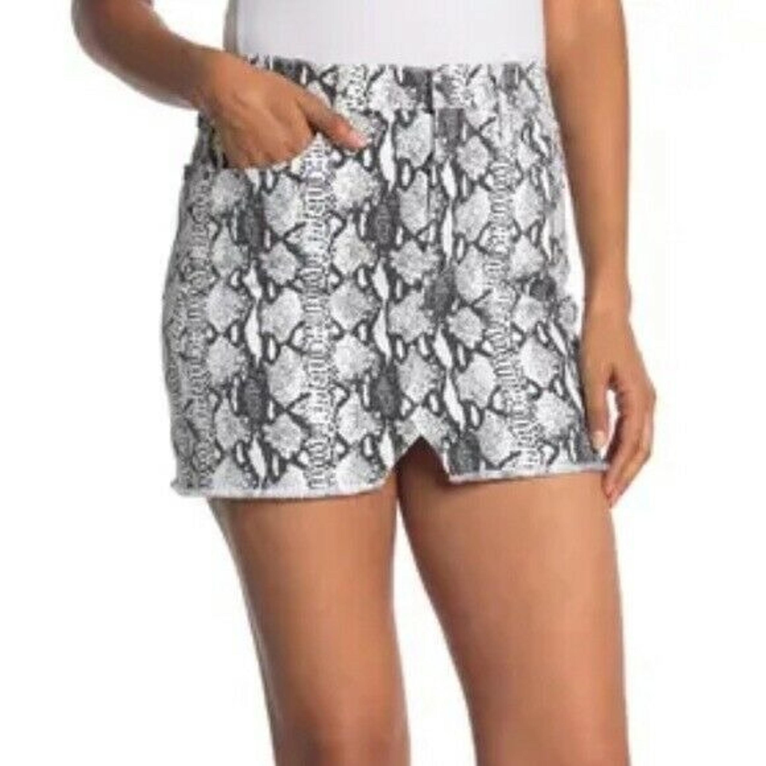FRAME Le Mini Skirt Grey Python Print Women's Sz 25