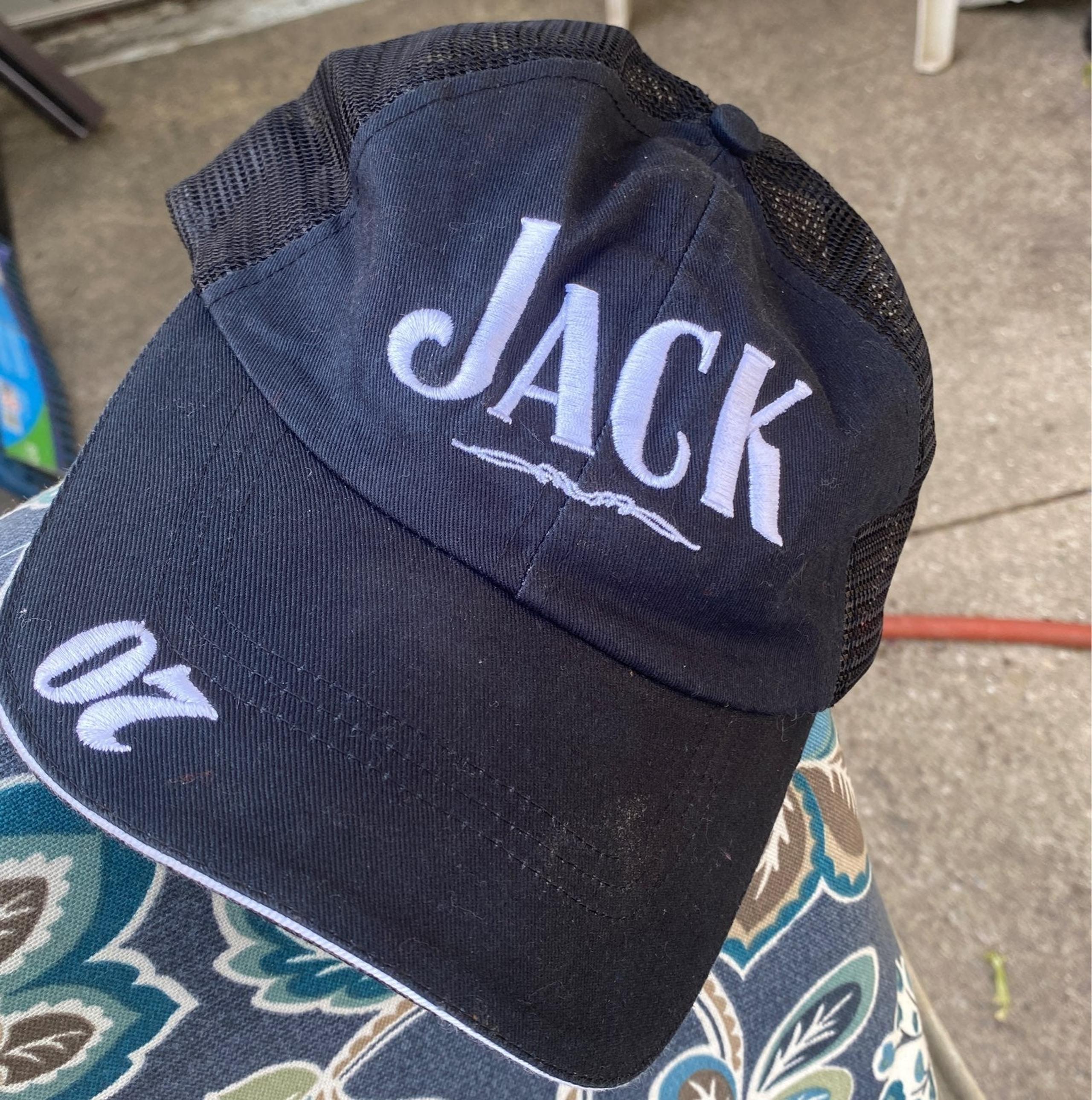 Jack Daniels Whiskey Black & White Trucker Baseball Cap Hat 07 mesh