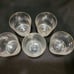 Vintage MCM Libbey Gold & White Wheat Lowball Glass Set of 6, MCM Whiskey Rocks