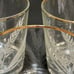 Vintage MCM Libbey Gold & White Wheat Lowball Glass Set of 6, MCM Whiskey Rocks