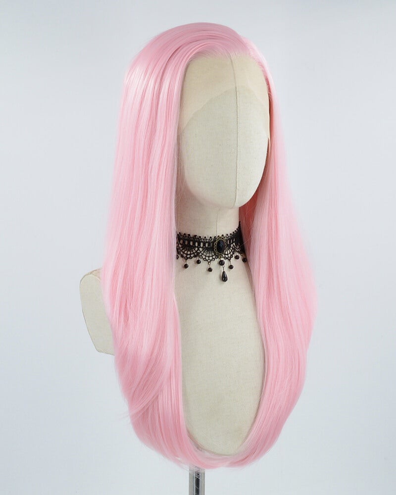 22” PINK NATURAL STRAIGHT LACE FRONT WIG +NEW*