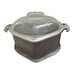 Guardian Service Pan Hammered Aluminum Cookware Vintage Pot Triangle Glass Lid
