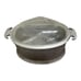 Guardian Service Pan Hammered Aluminum Cookware Vintage Pot Triangle Glass Lid