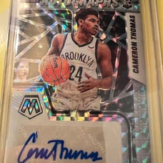 2021-22 Panini Mosaic Cameron Thomas Rookie Autographs Prizm Brooklyn Nets