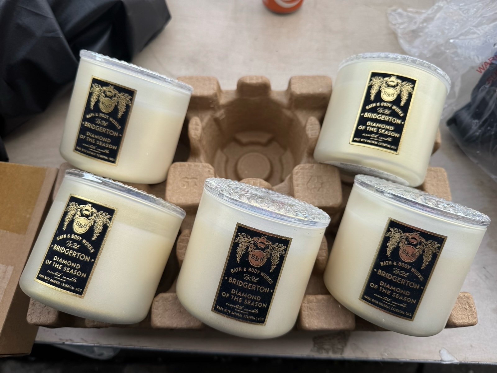 BBW 5x Bridgerton DIAMOND OF THE SEASON 3 wick candle set candles
