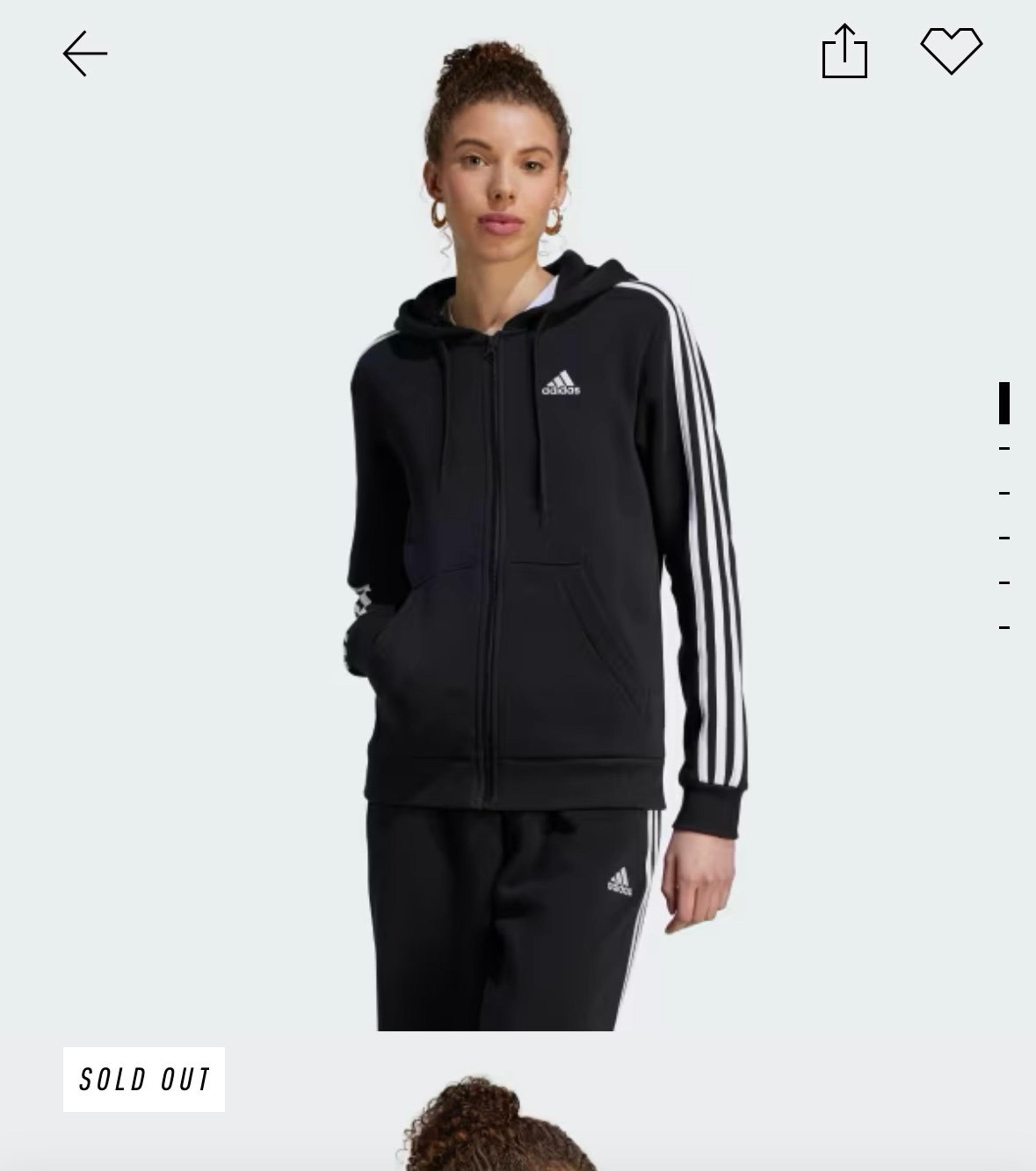 BRAND NEW Adidas Essentials Full Zip Hoodie Women’s Size Small