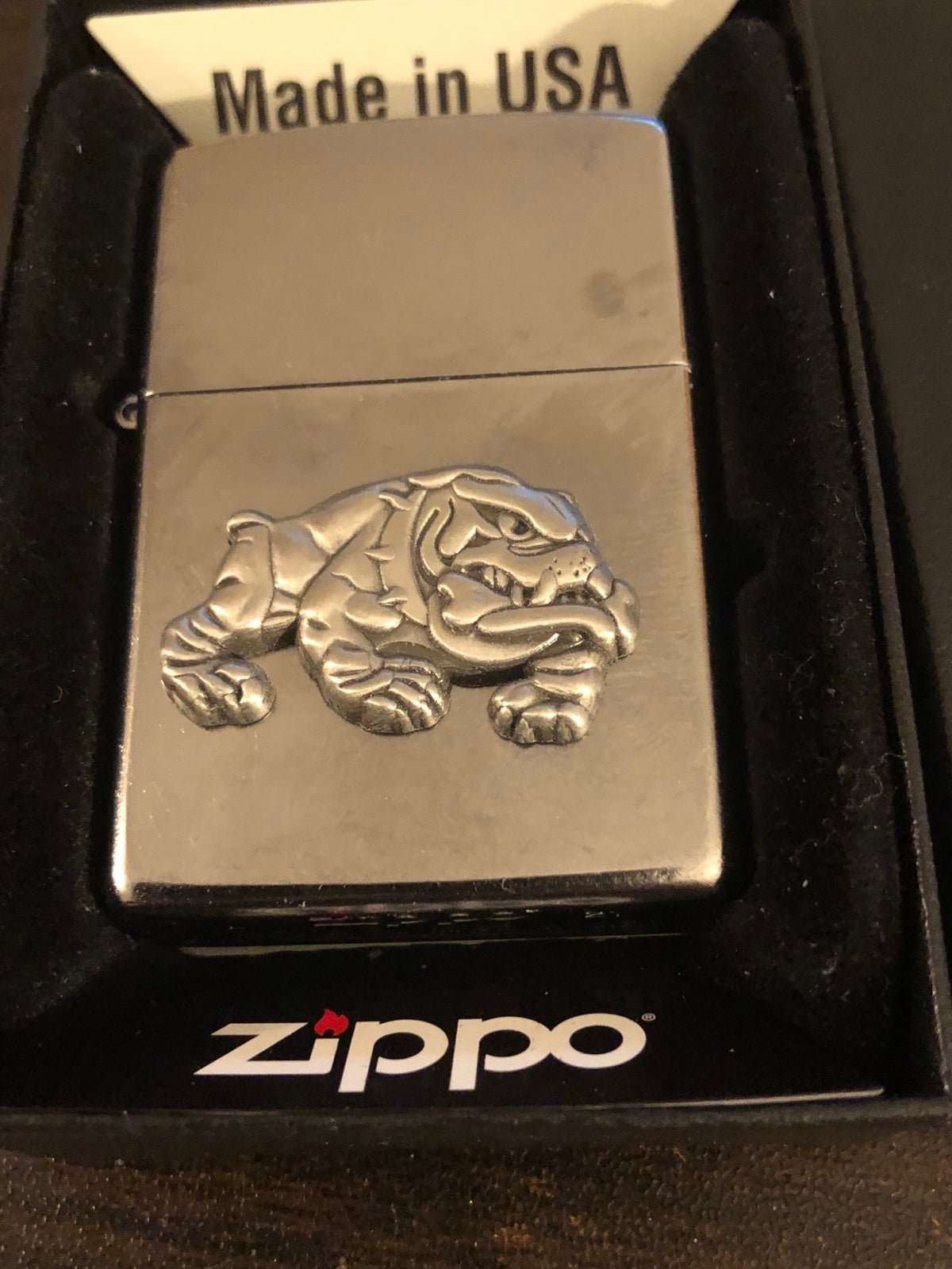 3D USMC UNITED STATES MARINE CORPS BULLDOG DEVIL DOGS CHROME ZIPPO LIGHTER MINT