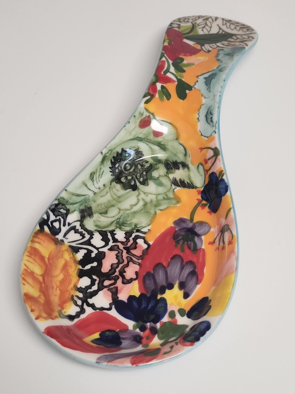 Anthropologie Handpainted Amaryllis Spoon Rest