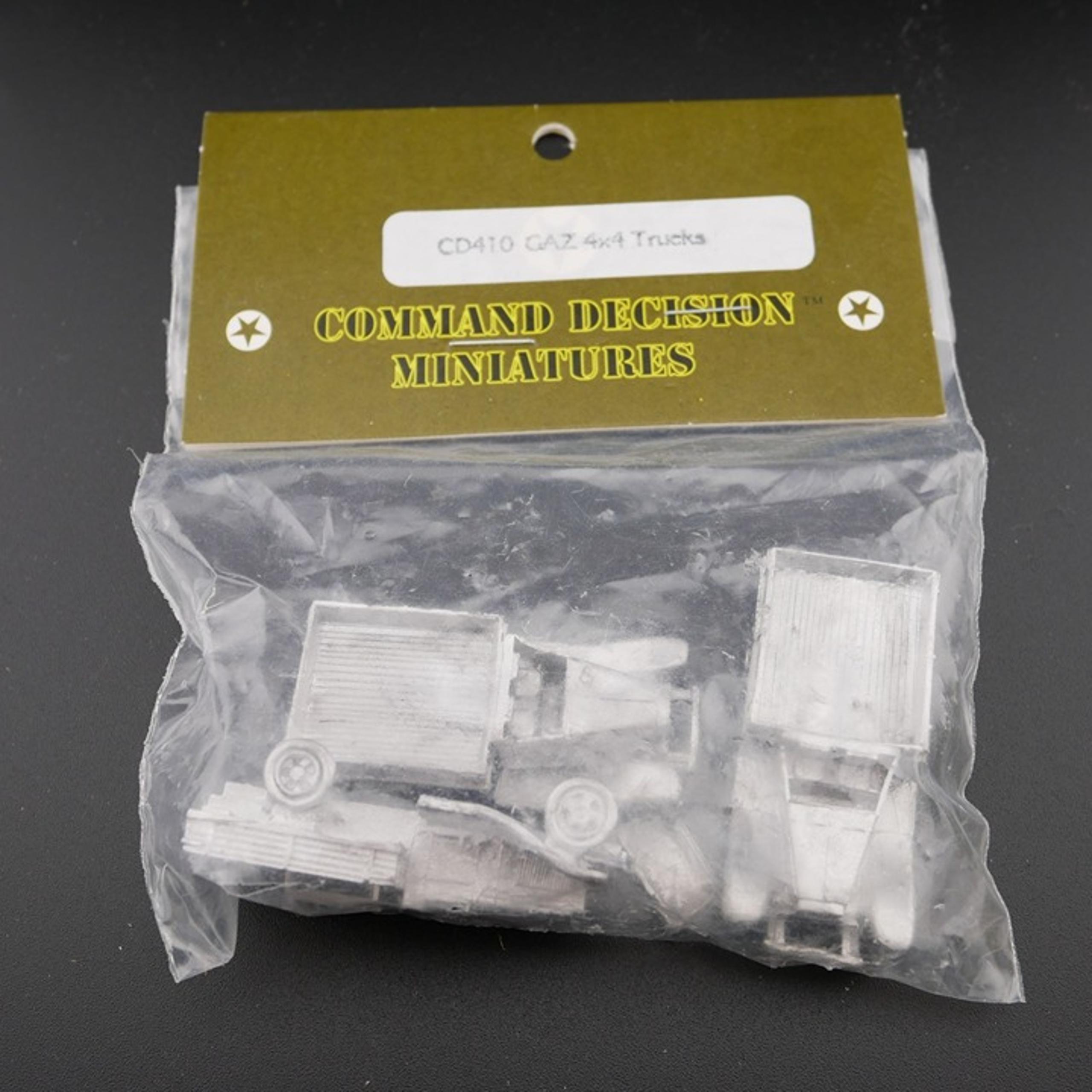 Command Decision 15mm CD410 GAZ 4x4 Trucks Miniatures - Set Of 3 Vehicles