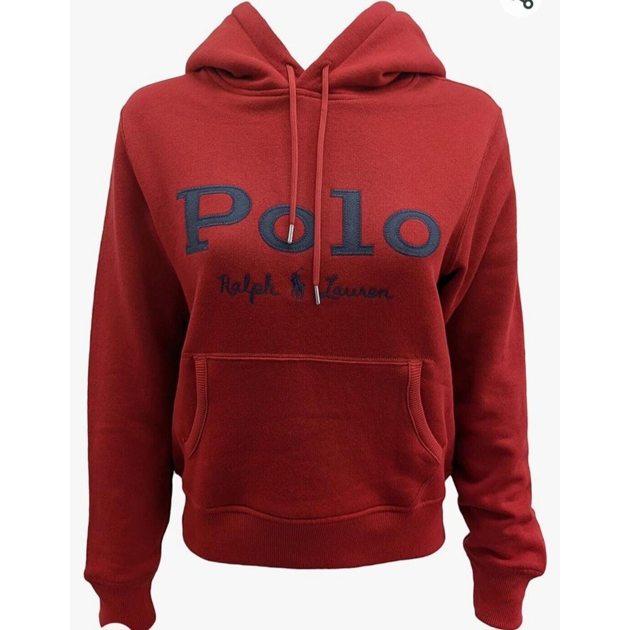 New Polo Ralph Lauren Women's Sweatshirt Pullover Hoodie Letters Logo Size SMALL