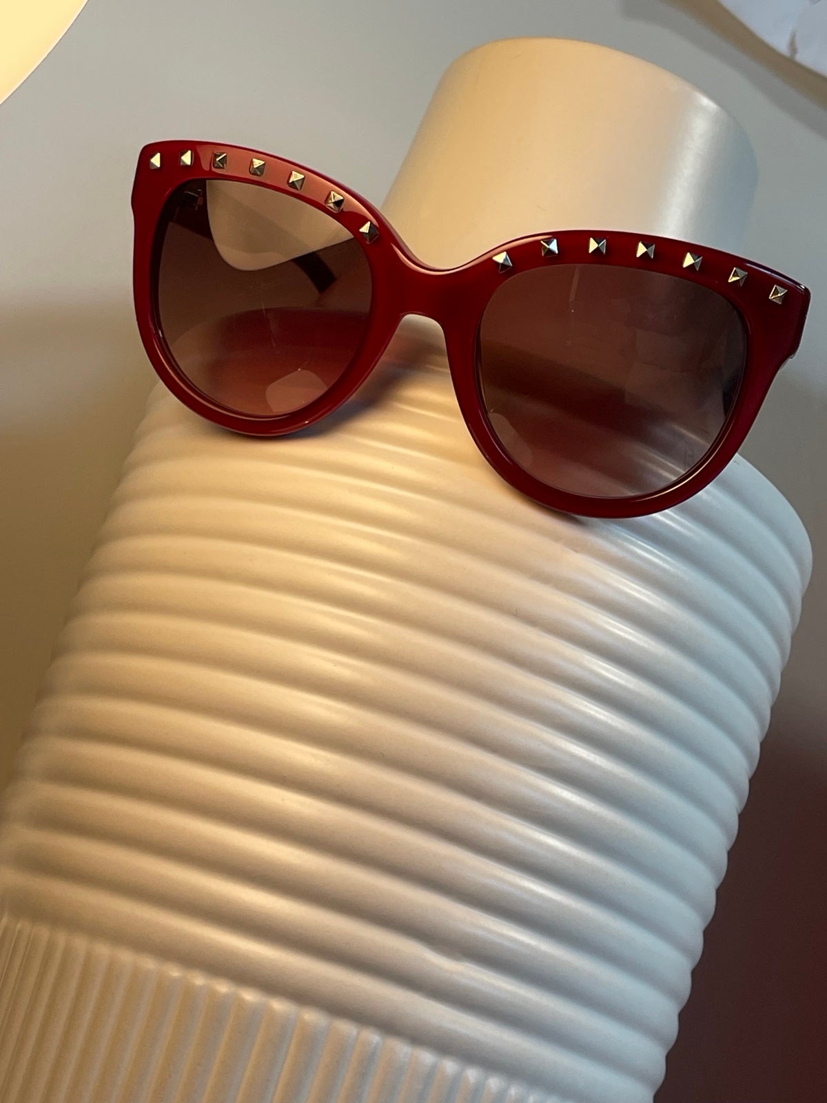 VALENTINO Rare studded Burgandy sunglasses