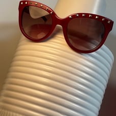 VALENTINO Rare studded Burgandy sunglasses