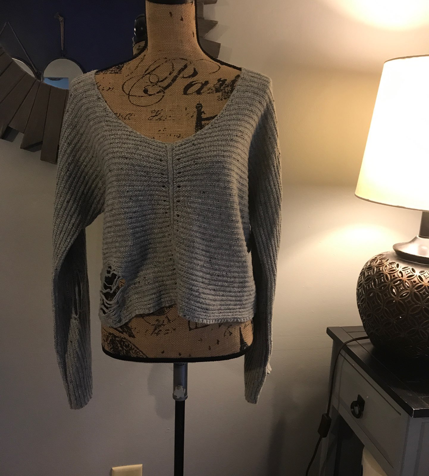 NWOT Wildfox Distressed Sweater M