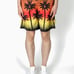 Marcelo Burlon Red Palm Boardshort In Multicolor