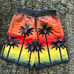 Marcelo Burlon Red Palm Boardshort In Multicolor