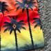 Marcelo Burlon Red Palm Boardshort In Multicolor