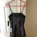 Adrianna Papell Hailey Black Satin Mini Dress NWT Sz 4 Strapless Polyester