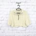 LL Bean Women's Cotton Fisherman Knit Cropped Sweater Beige