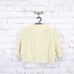 LL Bean Women's Cotton Fisherman Knit Cropped Sweater Beige