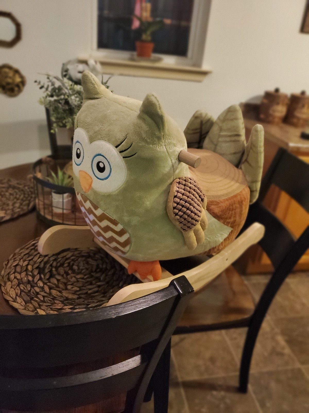 OWL TOY ROCKER - GREEN
