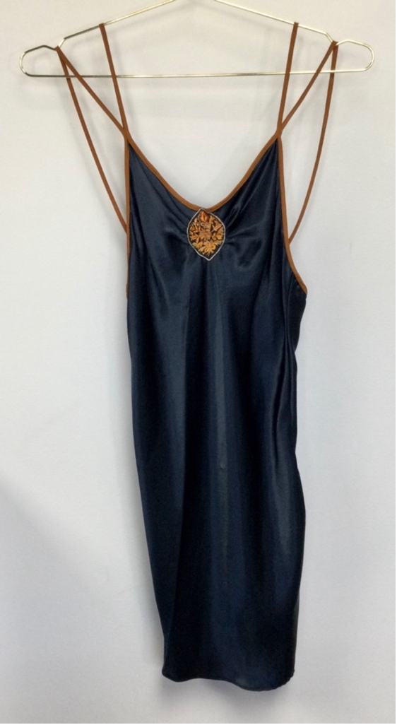 Vintage Women's Val Mode Lingerie Dress, S, M, Dark Blue