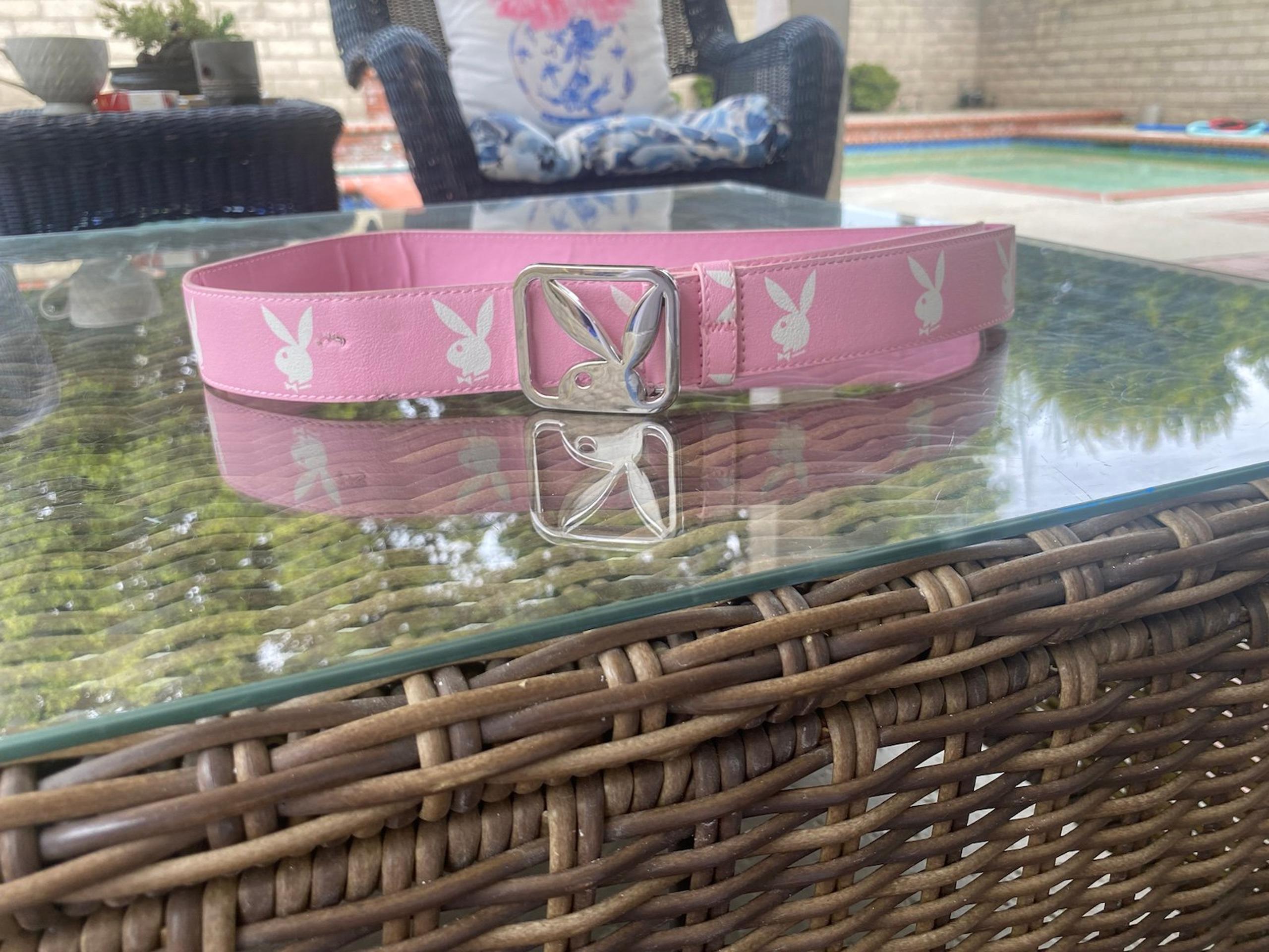 Playboy Pink Belt with Buckle