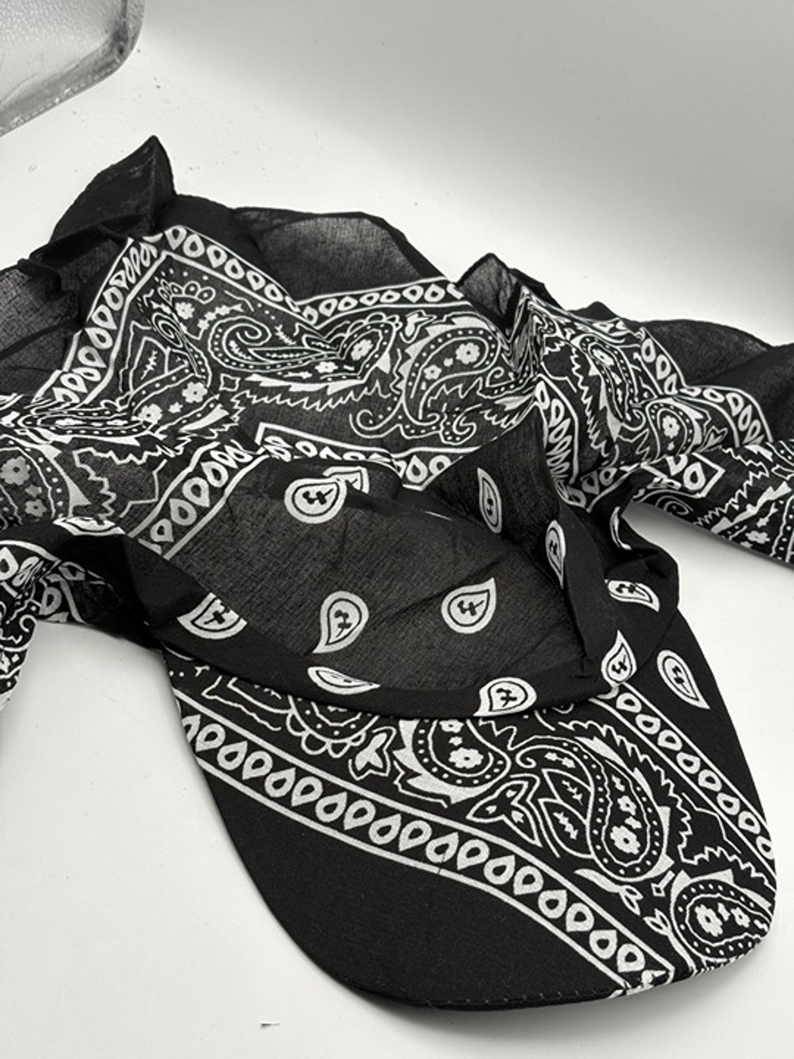 NWOT Black Women Bandana w/Visor Cap Brim Turban Baseball Hat Head Wrap Sun Hats